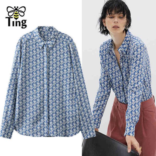 

fashion desig floral printing button up women casual blouses female shirts lady blusas aesthetic chemises moda za 210513, White