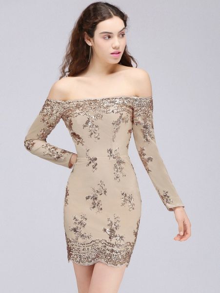 

babyonline d.r.e.s.s. off shoulder sequin detail dress g2yd#, Black;gray