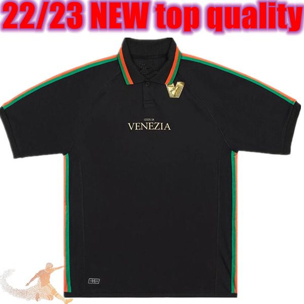 

22 23 venezia fc soccer jerseys home black away white third blue 4th red 10# aramu 11# forte venice 2022 2023 busio 27# football shirts 3rd, Black;yellow