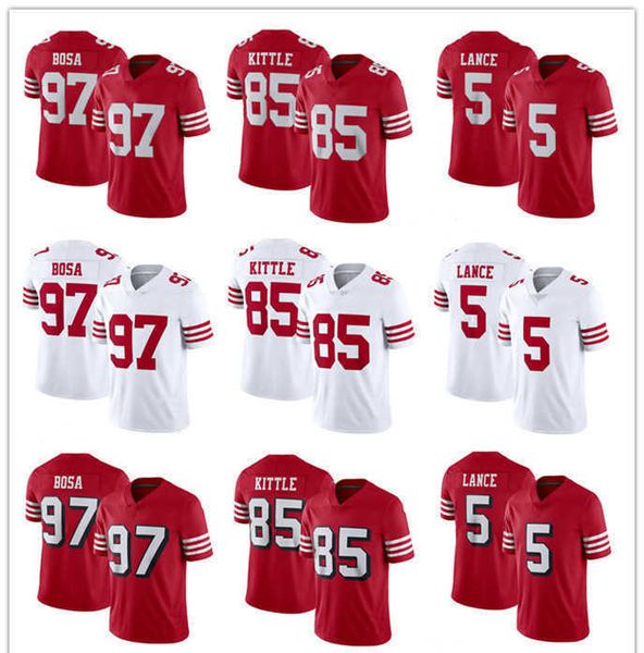

football jerseys men women youth 8 steve young 19 deebo samuel 11 brandon aiyuk 54 fred warner 80 jerry rice, Black;red