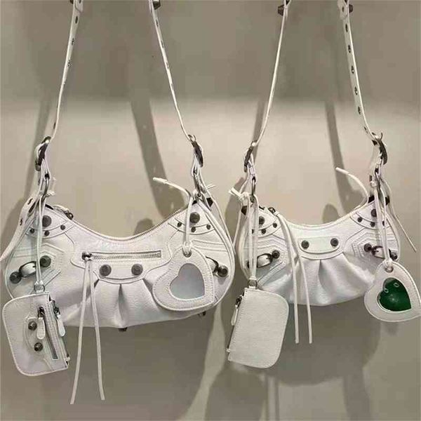 

designer bbalencaigasss classic luxury handbags minority women's bag 2022 locomotive three in one fold underarm single shoulder