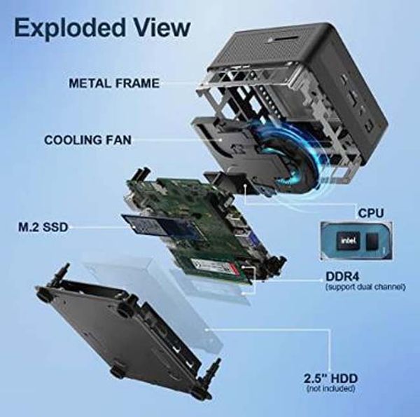 

4 bays microatx server case with motherboard memory and system for data storage