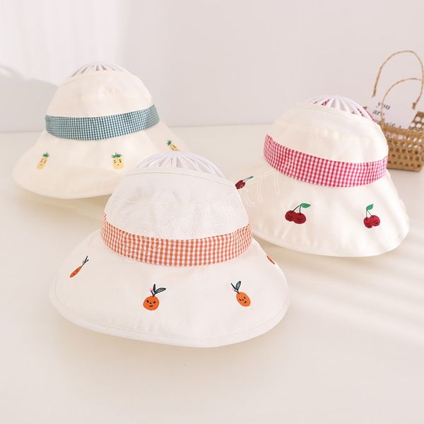 

summer palid bow empty hat for kids girls sunscreen hats big brim outdoor travel beach children baby visor caps, Yellow