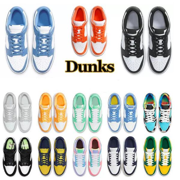 

sb dunks desinger casual shoes panda men women university blue coast grey fog rose whisper mens trainers outdoor sports sneakers, Black