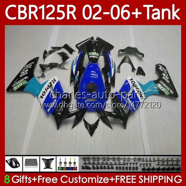 + Carene OEM serbatoio per HONDA CBR 125R CBR 125 Blu Repsol R CC CBR125R 2002 2003 2004 2005 2006 Corpo 124No.98 CBR-125 CBR125RR 02-06 CBR-125R 125CC 02 03 04 05 06 Carrozzeria