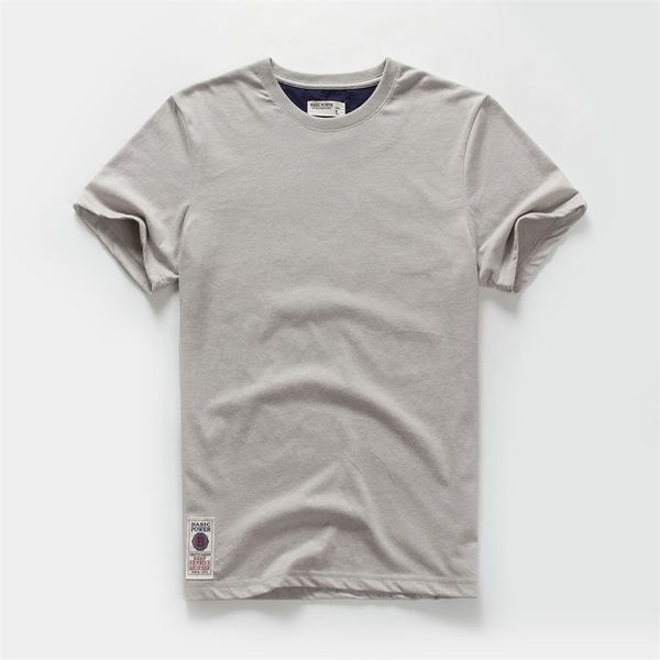 VOMINT Herren Kurzarm T-Shirt Print T-Shirt Baumwolle Multi Pure Color Fancy Yarns T-Shirt männlich Farbe grau grün lblau 220520