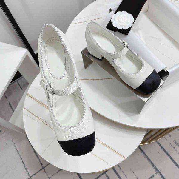 

sandals summer korean version square head horse rank buckle back kono skin color rubber high-heeled suede fashion sandals 6s8f, Black