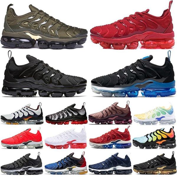 

tn plus running shoes for men women triple black white pink rise purple lemon lime volt mens trainers sports sneakers 36-46