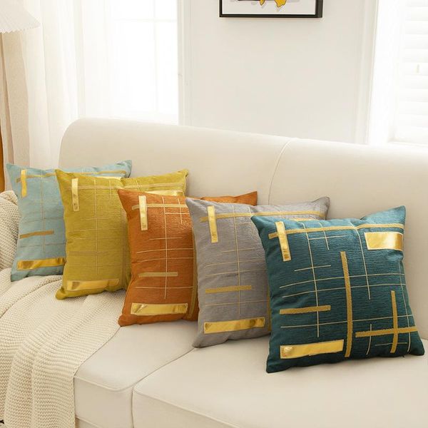 Almofada/travesseiro decorativo leve sofá de luxo travesseiro de estar de almofada de almofada cadeira de backrest flaneta quadrada de flaneta elegante travesseiro/DE