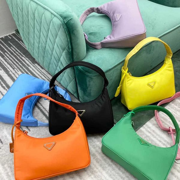 

2022 nylon tote bag leather shoulder designer luxury handbag stylish armpit wholesale