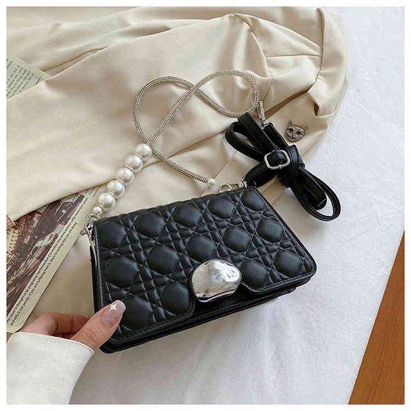 

fashion luxury bag wholesale style lattice pearl chain single shoulder msenger