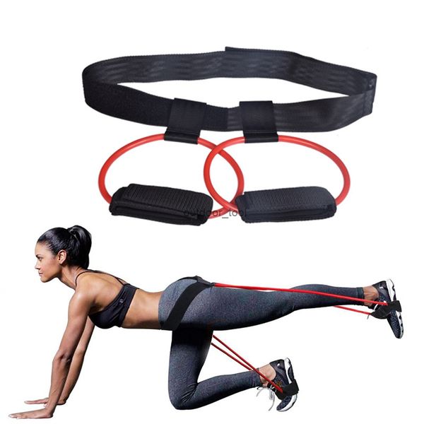 Fitness-Booty-Bänder-Set für Frauen, Gesäß, Beine, Muskeltraining, verstellbarer Taillengürtel, elastische Bänder, Widerstandspedal-Übungsgerät, Workout