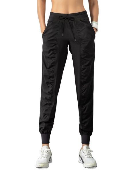 

vutru tie waist ruched sports pants h5rm#, Gray