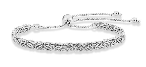 

link chain 925 sterling sier italian 4mm byzantine adjustable bolo bracelet f amyyz, Black