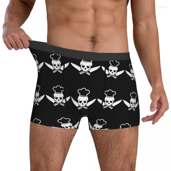 Mutande Skull Chef Intimo Coltelli Uomo Mutandine Sublimazione Classico Tronco Trenky Boxer Slip Big Size 2XL Mutande