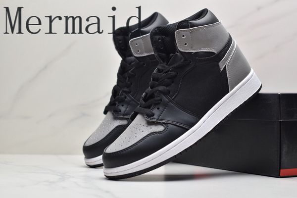 

university blue 1 og basketball shoes jumpman 1s high dark mocha unc light smoke grey hyper chicago patent bred royal toe men women trainers, Black