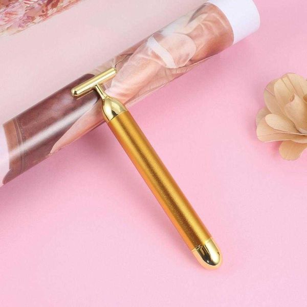 

no battery face lift massager face 24k beauty bar skin spa massager stick skin tightening slimming wrinkle removal facial tools