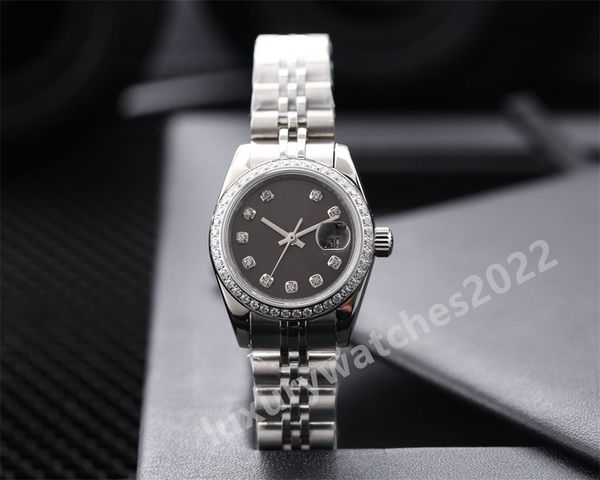 

mulity colors ladies dress watch 28mm gw&factory 2813 movement fashion jubilee sapphire mechanical automatic stainless steel strap bracelet, Slivery;brown