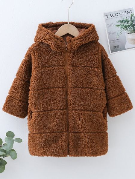 

toddler boy hooded zip up teddy coat she, Blue;gray