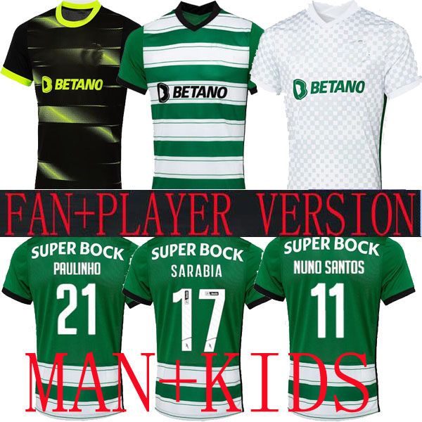 

22 23 sporting cp lisboa soccer jerseys lisbon special jovane sarabia vietto 2023 2022 clube de football shirt men kids kit maillots de foot, Black;yellow