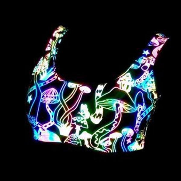 

women's tanks & camis ladies printed reflective vest, White