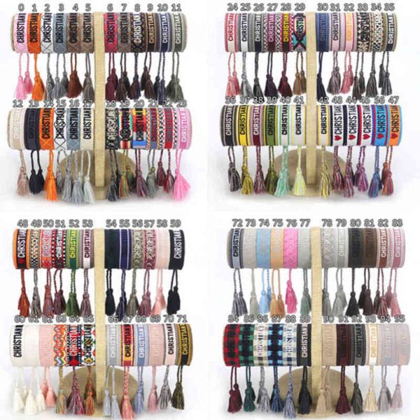 

luxury brand braided bracelet adjustable woven friendship bangle womens mens designer letter embroidery rope bracelets jewelry gift code9bm5, Golden;silver