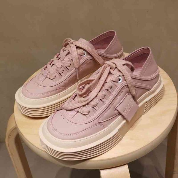 

dress shoes korean leather small white shoes women's two wear breathable flat bottomed casual single lace up non slip board lazy pm1e, Black