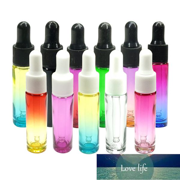 5pcs 10ML colore vetro contagocce bottiglia vasetti fiale con pipetta per profumo cosmetico bottiglie di olio essenziale