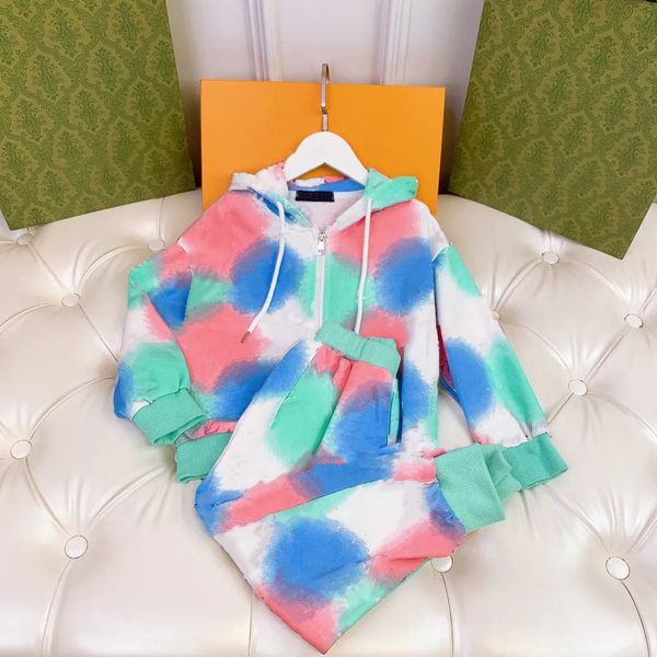 

2022 set autumn and winter high edition foreign style fashion fashionable boys girls plush hooded coat pants two-piece set, White