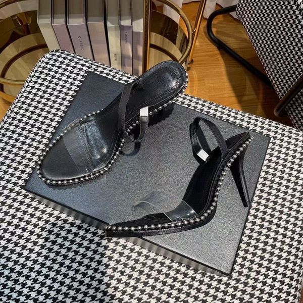 

designer high heel dress shoes rhinestones crystal bowknot satin summer lady bead shoes for women real leather party prom 9cm heels, Black