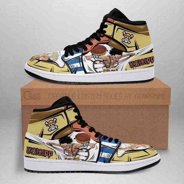 

usopp sneakers the sniper skill anime shoes fan, Black