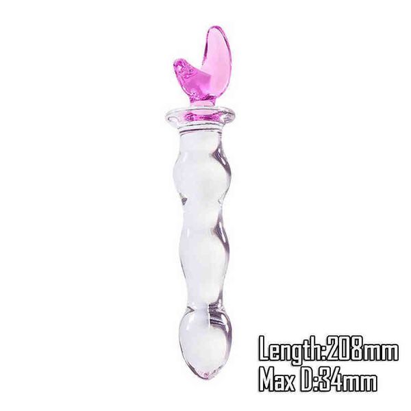 Dildo NXY, perline anali artificiali in cristallo, finto pene femminile in vetro, dildo anale, plug anale per adulti, masturbatore, giocattolo sessuale_voghion.com
