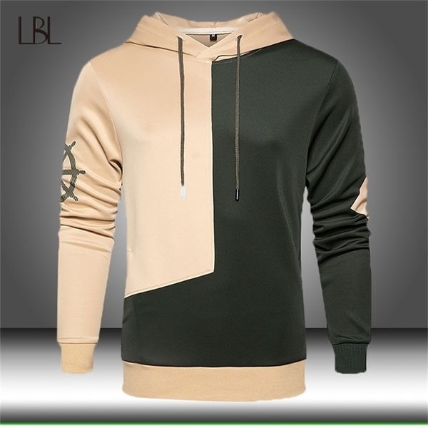 

pullover hoodies sweatshirt men autumn winter hooded streetwear hoody man military patchwork hoodie tracksuit sportwear lj200826, Black