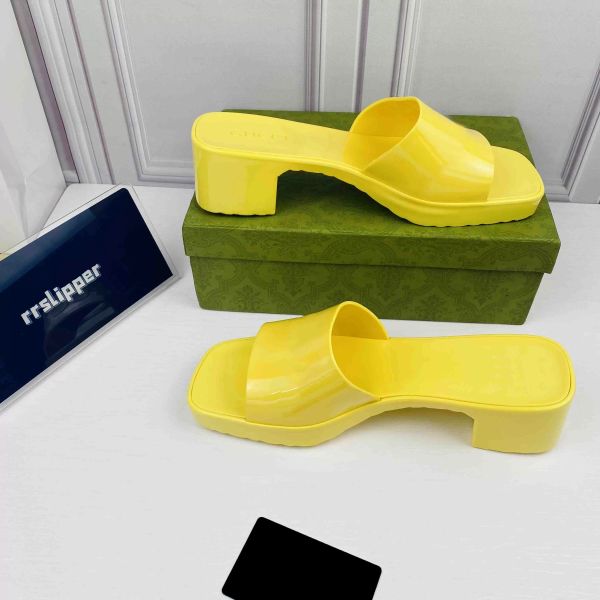

ladies designer women high heels rubber sandals slippers summer outdoor fashion lace box for women size 35-41, Black