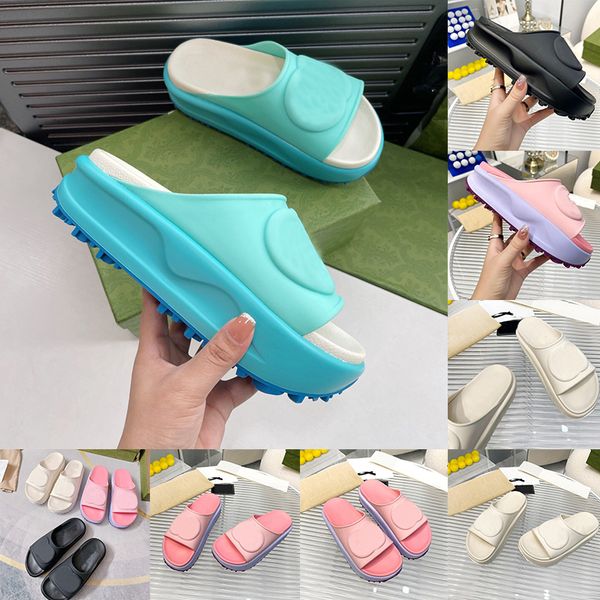 

thick bottom slippers for women ladies miami soft cushion slipper pink black white volt summer beach shoes 2022 pantoufle sliders sandales d