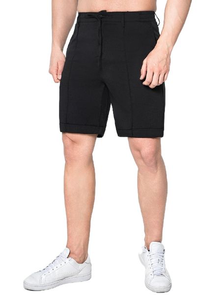 

men seam detail rolled hem drawstring shorts i1zh#, White;black