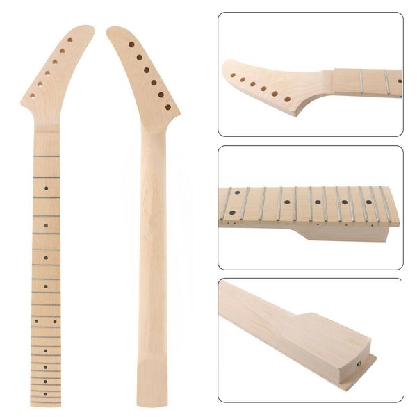 

22 fret banana maple guitar neck 25.5inch maple fretboard unfinished #x1