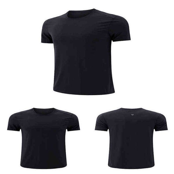 

summer men's lulu t shirts brand short sleeved tees cool ice slim fit sports t-shirt fitness training quick drying clothes lu-0356 tshi, White;black