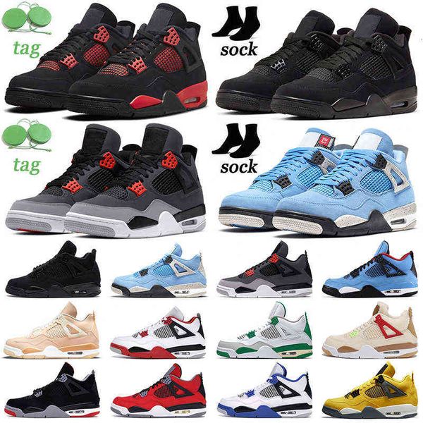 

4 4s men basketball shoes red thunder black cat bred cactus pine green loyal blue motorsports sail mens womens trainers outdoor sports