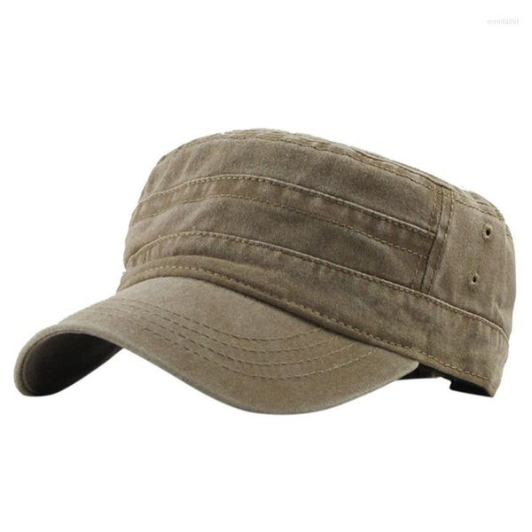 Boinas moda masculina o exército do exército chapéu de sol sun beisebol cadete liso de visão plana de chapéu de hip hop de rua hatberets wend22