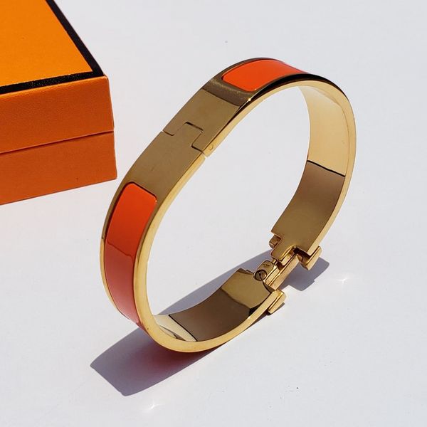 

2022designer design bangle stainless steel gold buckle bracelet fashion jewelry men and women bracelets, Black