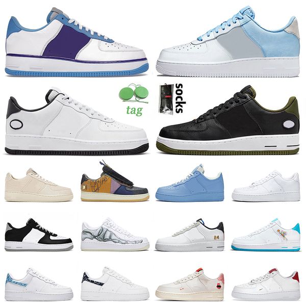 

2022 new one 1 low running shoes flyline skate sneakers 75th anniversary psychic hoops purple cactus jack mca university blue paisley black