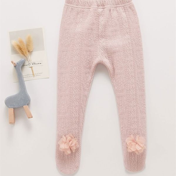 

baby girl stereo flowers footed leggings she01, Blue