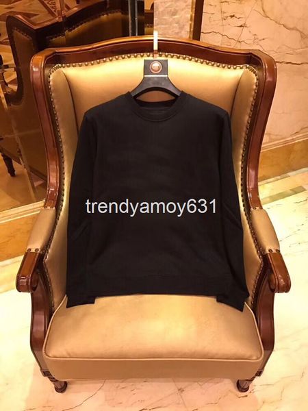 

men's hoodies & sweatshirts catwalk men's fashion round neck sweater coat autumn and winter wechat, Black