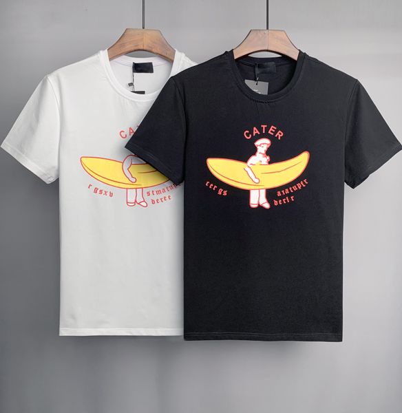 Luxuriöses, lässiges Herren-T-Shirt, New Wear, Designer, kurzärmelig, 100 % Baumwolle, hochwertig, Großhandel, Schwarz und Weiß, Größe F1