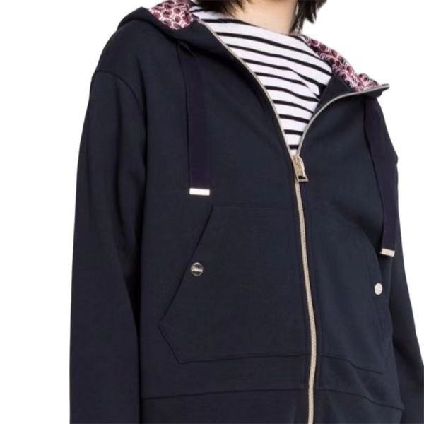 

hnoer fashion trend temperament zipper hooded jacket 220812, Black;brown