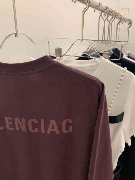 

purple printed loose men's and women's t-shirt hair, White