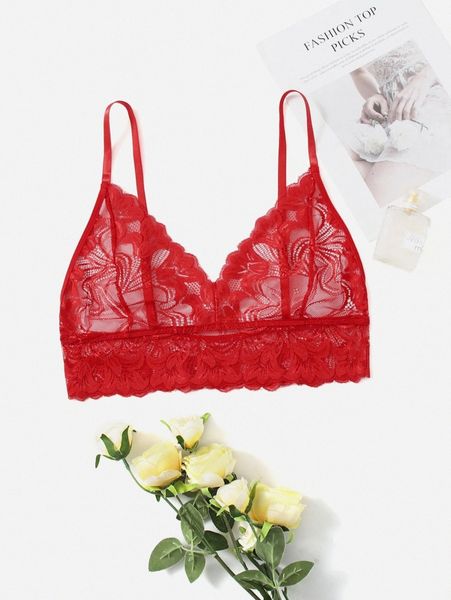 

plus floral lace bra 95rr#, Black;white