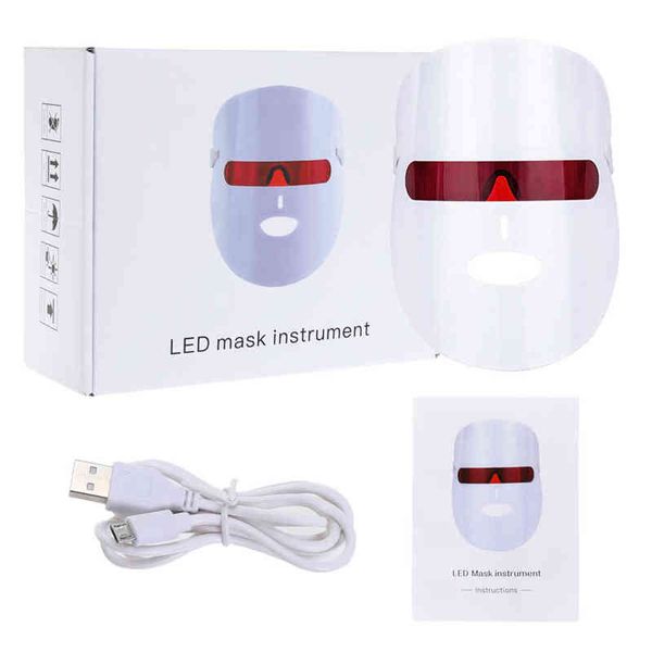 LED Máscara de beleza de fóton Skin Skination Machine Spa Removedor de acne Blemish Antienidion Wrinkle Instrument Lift Recomete 220516