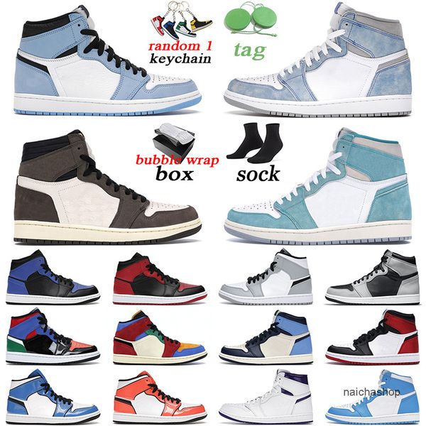 

with box original basketball shoes jumpman 1 1s high og turbo green university blue dark mocha hyper royal mid purple pulse outdoor mens